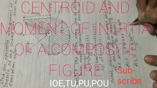 Centroid and moment of inertia of a composite figure about centroidal axis IOETUPOUPU [upl. by Rafaelita]