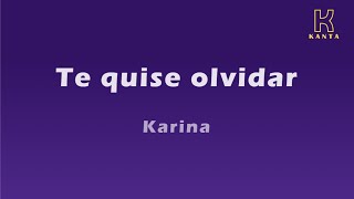 Te quise olvidar Karina [upl. by Alla]