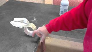 HOW TO INSTALL BEVEL EDGE ON A LAMINATE COUNTERTOP [upl. by Emelia559]