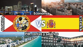 Versus  Florida vs España  Economía PIB renta y salarios [upl. by Akira]