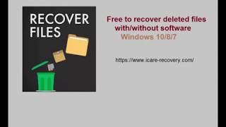 Free recover deleted files windows 10 8 7 [upl. by Aidnama]