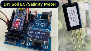 DIY Soil ECSalinity Meter  Measure Soil Conductivity amp Salinity using Arduino amp Soil EC Sensor [upl. by Elyrpa]