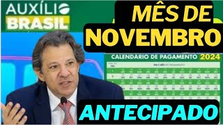 SAIU CALENDÁRIO DE PAGAMENTOS DO AUXÍLIO BRASIL DE NOVEMBRO BOLSA FAMÍLIA TEM NOVOS ADICIONAIS [upl. by Celio]