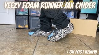 Adidas Yeezy Foam Runner MX Cinder Review  On Foot Review amp Sizing Tips [upl. by Zzahc]