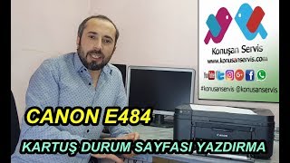 Canon pixma E484 Yazıcıda Test Sayfası Yazdırma Nasıl Yapılır 484 cı video [upl. by Jdavie]