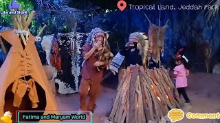 Fire dance Tropical Land Jeddah Park happy kids explore amazing indoor entertainment like [upl. by Kan805]