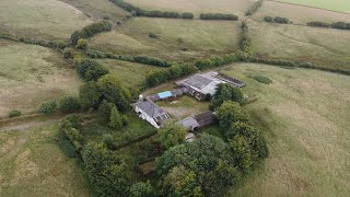 Aerial view of Driver Historical Farm site Exmoor National Park [upl. by Inotna]