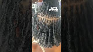 She added a black color rinse before her retie appointment sisterlocks naturalhair microlocs [upl. by Nalahs]