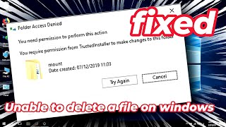 You require permission from trustedInstaller to make changes FIXED 100 [upl. by Chitkara]