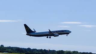 Ryanair 737800 Takeoff From Manchester Airport [upl. by Ber511]