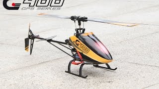 WWWRTFHELICOM  REVIEW WALKERA G400 GPS 6AXIS FLYBARLESS CP RC HELICOPTER [upl. by Aselehc960]