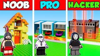 CASA NOOB vs PRO vs HACKER 😱🏠 Los COMPAS en LEGO FORTNITE [upl. by Aunson]