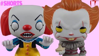 Pennywise nuevo vs clásico Comparando Funko Pops del Payaso Pennywise 1990 y 2017 shorts [upl. by Ailegnave]