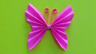 How to make a paper butterfly  Easy origami butterflies for beginners making  DIYPaper Crafts [upl. by Ecilayram]