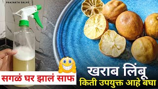 सडलेल्या लिंबाने केला चमत्कार😱  Homemade Cleaner  Cleaning Hack  Lemon Cleaner prajaktasalve [upl. by Ahsatniuq]