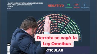 Derrota de Milei se cayó la sesión y la Ley Omnibus vuelve a comisiones [upl. by Lurleen]