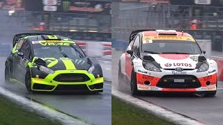 Valentino Rossi Vs Robert Kubica  2014 Monza Rally Master Show [upl. by Yager]