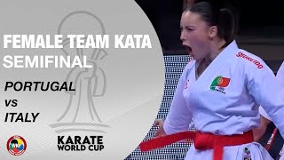 PORTUGAL  ITALY  SEMIFINAL FEMALE TEAM KATA  KARATE WORLD CUP 2024  WORLD KARATE FEDERATION [upl. by Romano531]