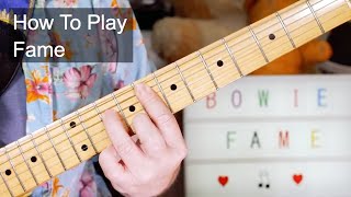 Fame David Bowie Guitar amp Bass Lesson [upl. by Mommy]