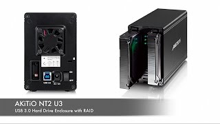 Бокс AKiTiO NT2 U31 для двух 35quot накопителей внешний HDD RAID [upl. by Enilraep377]