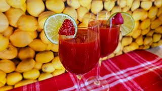 Homemade Strawberry Daiquiris Frozen Strawberry Daiquiri Recipe [upl. by Domini520]