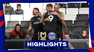 Highlights  MK Dons 11 Pompey [upl. by Nossyla654]