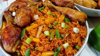 Riz au Gras au Poulet  Jollof rice  Comment réussir son RIZ AU GRAS à coup sùr [upl. by Annaicul]