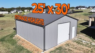 25x30 Metal Storage with Concrete  Pricing and Tour Highlights  WolfSteel Buildings [upl. by Aleda]