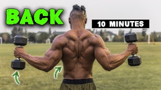 10 MINUTE LIGHTWEIGHT DUMBBELL BACK WORKOUT [upl. by Dempster143]