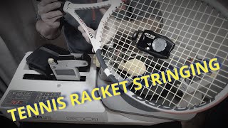 TENNIS RACKET STRINGING  BABOLAT PURE STRIKE 100  YONEX POLY TOUR PRO 120 FLASH YELLOW [upl. by Androw328]