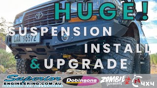 HUGE Front Suspension Upgrade How ToDIY  Best Setup 80 Series LandCruiser Superior Engineering 3quot [upl. by Ahsinehs]