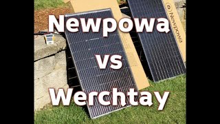 Newpowa vs Werchtay 100W Solar Panels [upl. by Wight263]