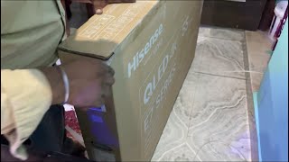 Hisense QLED 4K 55 Inch E7 SERIES Unboxing And Installation [upl. by Piggy]