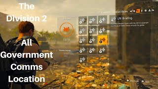 The Division 2  All Government Comms Location  All Collectibles [upl. by Giulia395]