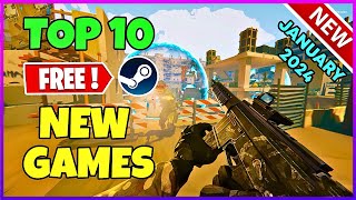 TOP 10 NEW Free Steam Games to Play January 2024 [upl. by Laina]