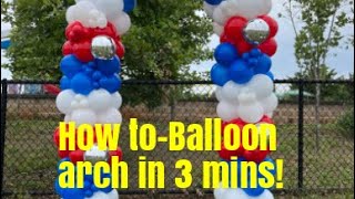 How to make a Balloon Arch in 3mins [upl. by Abey414]