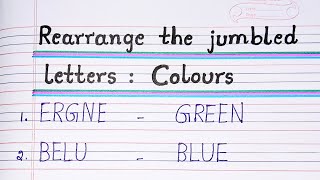 Rearrange the jumbled letters  Colours [upl. by Aielam]