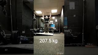 Back at it due to a lack of imagination squat 190 kg bench 1275 kg deadlift 2075 kg [upl. by Ruhtra]