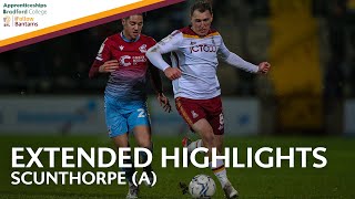 EXTENDED HIGHLIGHTS Scunthorpe United v Bradford City [upl. by Norreg]