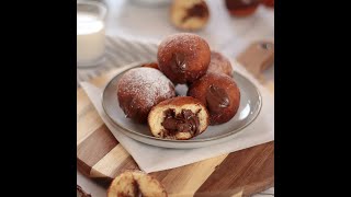 Nutella Stuffed Italian Donuts BOMBOLONI shorts [upl. by Yeuh824]