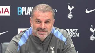 FULL PRESS CONFERENCE Including Embargoed Section Ange Postecoglou Manchester City v Tottenham [upl. by Syramad]