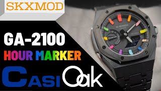 Installation Tutorial  quotCasioakquot Hour Marker for GA2100 Modding Kits by SKXMOD [upl. by Enilaf]