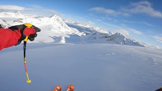 Koppangsbreen PSP run  Lyngen Alps Norway POV [upl. by Arek]