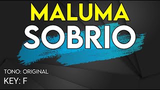 Maluma  Sobrio  karaoke Instrumental [upl. by Nosahc54]