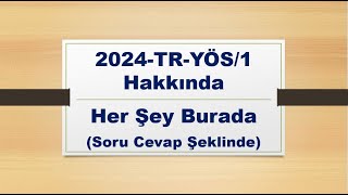 2024TRYÖS1 Kılavuzu yayınlandı [upl. by Wood730]