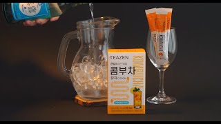 티젠 콤부차유자 소주 레시피 l 과일의 맛과 향을 더해 SOJU 를 더 맛있게  🍊 TEAZEN KOMBUCHA 🧡 [upl. by Ahsekahs870]