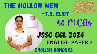 The Hollow Men MCQs  JSSC CGL ENGLISH LANGUAGE AND LITERATURE PAPER II  TS ELIOT  jssccglmcqs [upl. by Josefa]