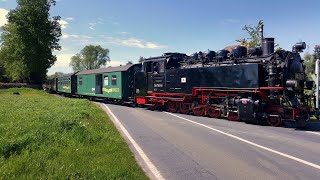 Lößnitzgrundbahn  Berbisdorf im quotSommerquot und das bereits Ende April [upl. by Otrevire]