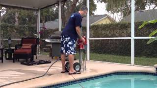 Drilling holes for pool safety fence [upl. by Stuart]