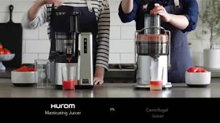 Hurom Slow Juicer Demo  The Difference Between Masticating Juicers and Centrifugal Juicers [upl. by Dal160]